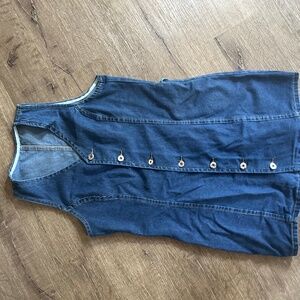 Jean button up dress